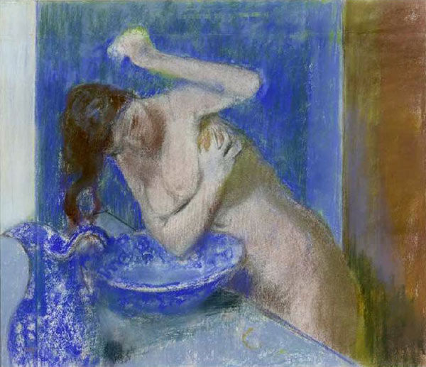 Jeune femme à leur toilette à Edgar Degas