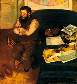 Le critique d'art Diego Martelli (1839-1896) à Edgar Degas