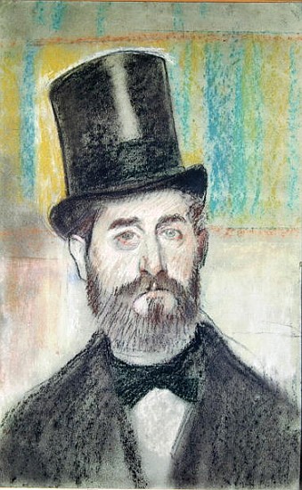 Man in an Opera Hat à Edgar Degas