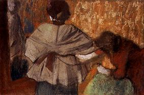 Avec la couturière à Edgar Degas
