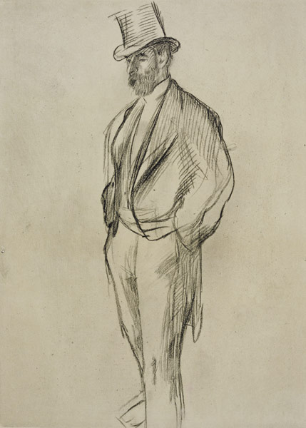 Portrait of Ludovic Halevy (1834-1908), from 'La Famille Cardinal' by Ludovic Halevy à Edgar Degas
