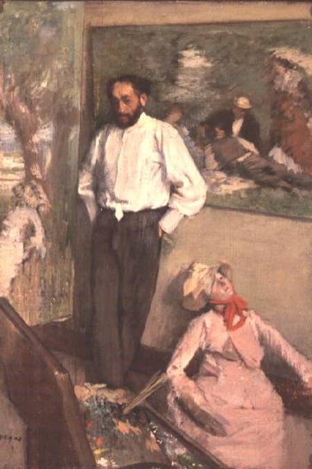 Portrait of Henri Michel-Levy in his studio à Edgar Degas