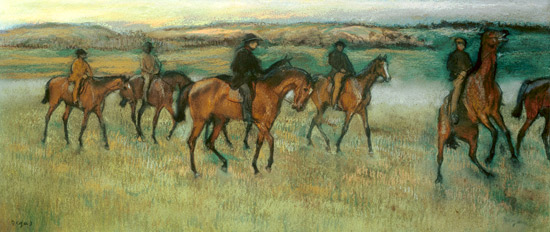 chevaux de course au départ à Edgar Degas