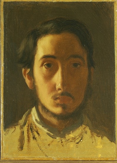 Self Portrait, c.1857 (oil on paper laid down on canvas) à Edgar Degas