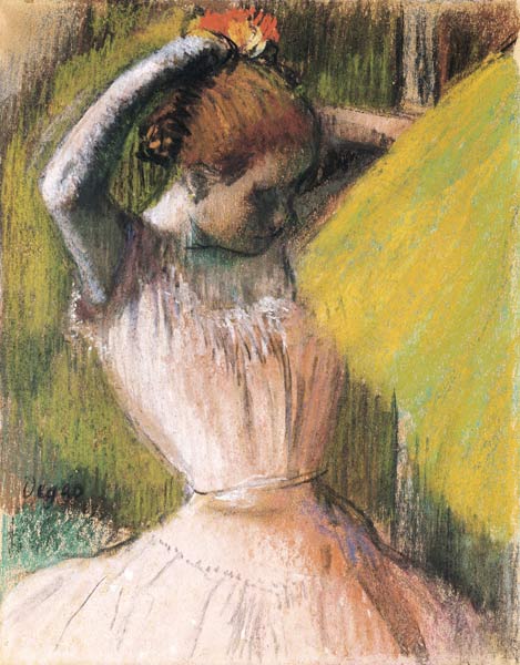 Sich frisierende Tänzerin à Edgar Degas