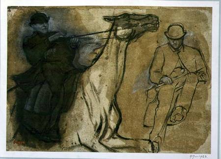Sketch of Two Riders à Edgar Degas