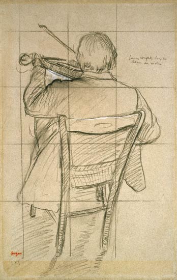 Study of a Violinist Seen from the Back à Edgar Degas