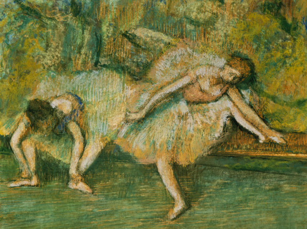 Dancers on a Bench à Edgar Degas