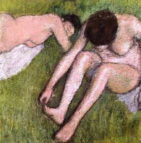 Two Bathers on the Grass