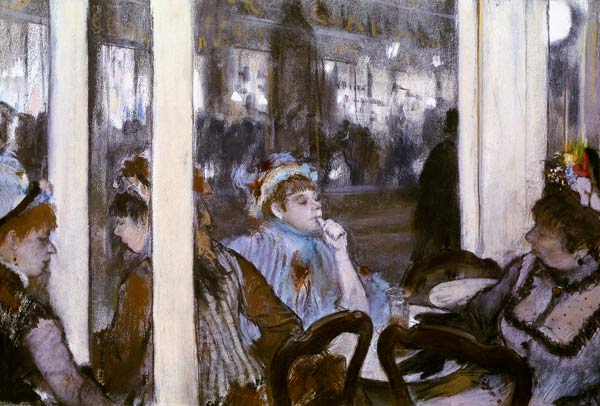 Women on a Cafe Terrace à Edgar Degas