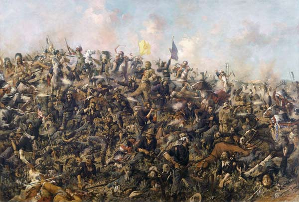 Custer''s Last Stand, 25th June 1876 (centre detail) à Edgar Samuel Paxson