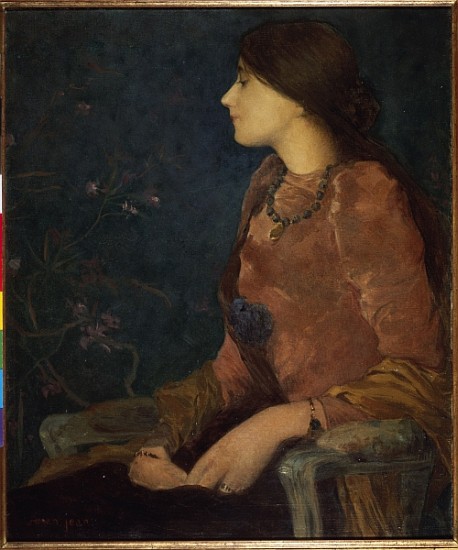 Pensive Lady, Seated à Edmond-Francois Aman-Jean