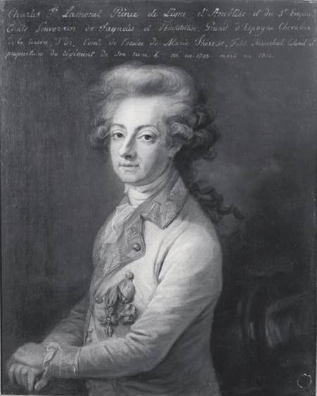 Portrait of Marshal Charles-Joseph (1735-1814) Prince de Ligne à Edmond Leclerq