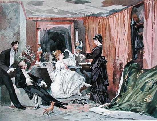 The Dressing Room of Hortense Schneider (1833-1920) at the Theatre des Varietes à Edmond Morin