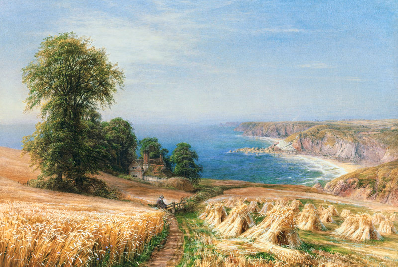 Harvest time by the Sea à Edmund George Warren