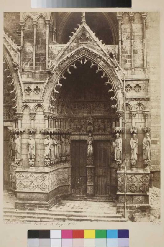 Amiens: Das 'Portail de la Vierge' an der Westfassade der Kathedrale à Édouard Baldus