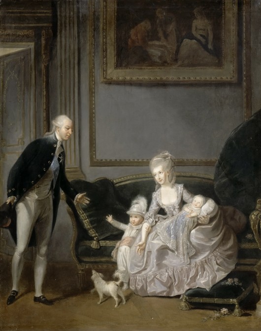 The Family of Louis Philippe Joseph d'Orléans (1747-1793) at the Palais-Royal, 1776 à Edouard Cibot