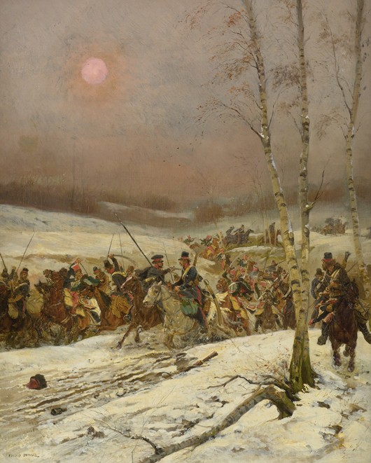 Cossacks Attacking a squadron of the Guards of Honour à Edouard Detaille