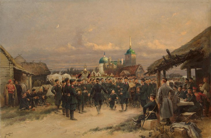 Singers of the Life-Guards 4th The Imperial Family's Rifle Battalion at Tsarskoye Selo à Edouard Detaille