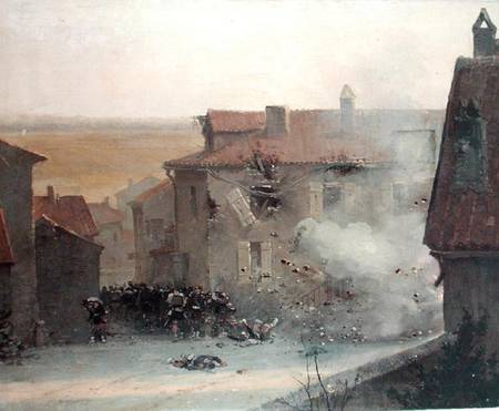 A War-torn Village à Edouard Detaille