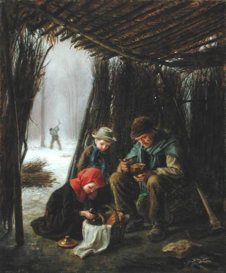 The Woodcutter's Meal à Edouard Frère