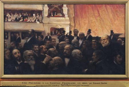 First Night at the Comedie Francaise in 1885 à Edouard-Joseph Dantan