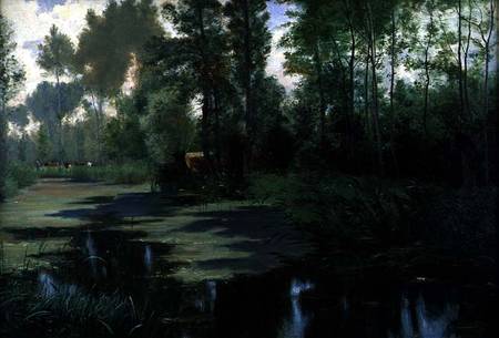 Landscape with a Pond à Edouard Louis Boudier