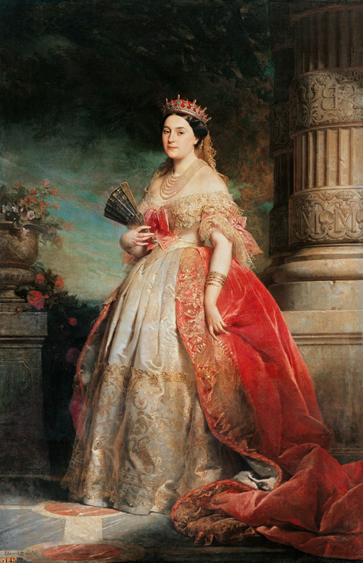 Mathilde Laetitia Wilhelmine Bonaparte (1820-1904) à Edouard Louis Dubufe
