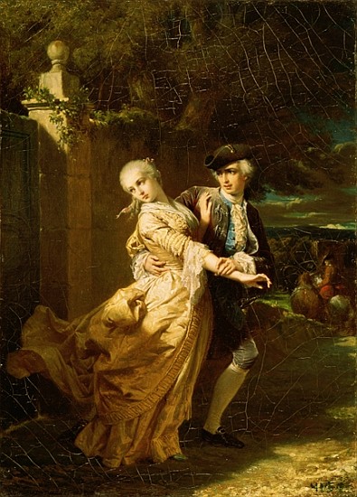 Lovelace Abducting Clarissa Harlowe à Edouard Louis Dubufe