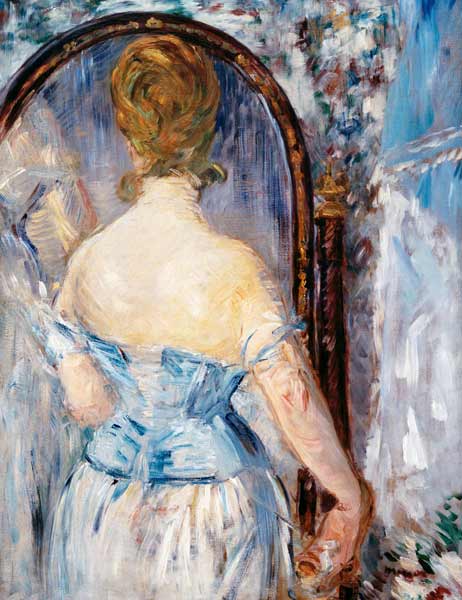 Frau vor dem Spiegel à Edouard Manet