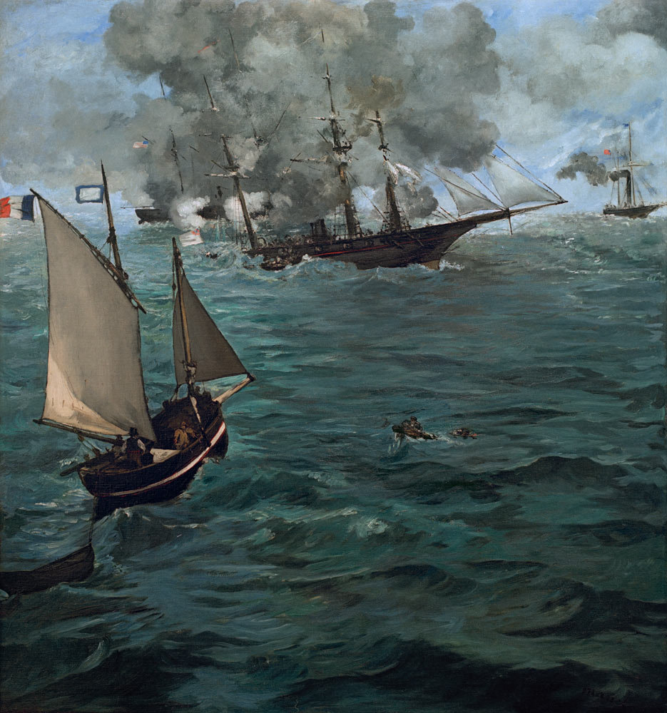 The Battle of the Kearsarge and the Alabama à Edouard Manet