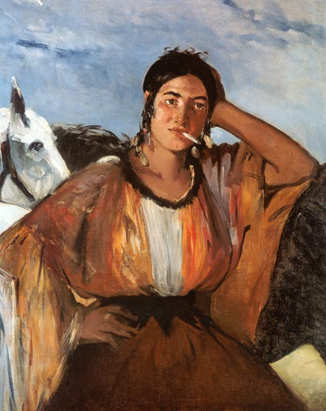 Gypsy with a Cigarette à Edouard Manet