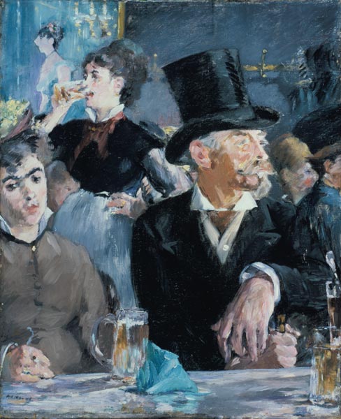 At the Café à Edouard Manet