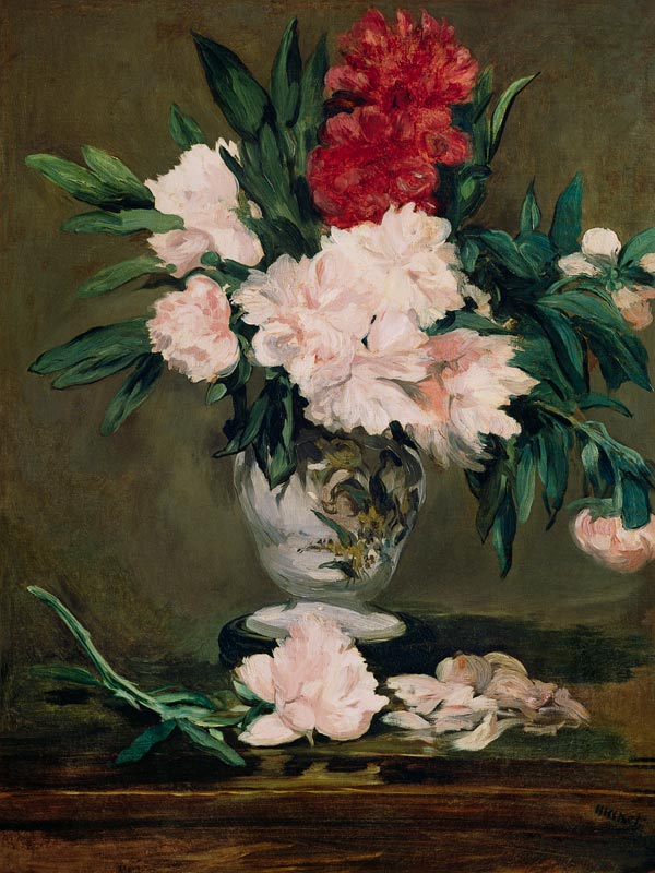 Vase de pivoines à Edouard Manet