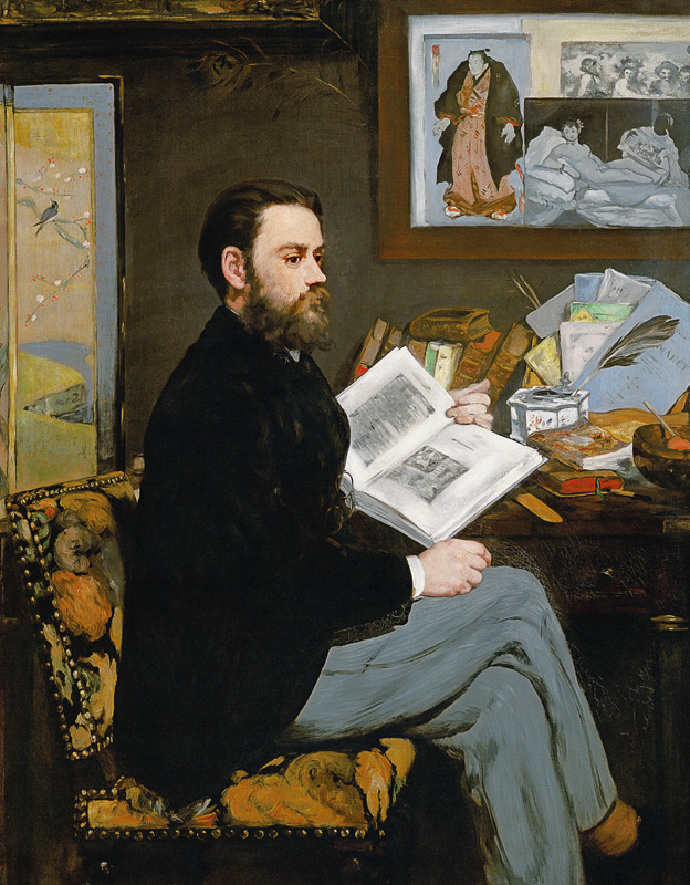 Portrait d'Emile Zola (1840-1902) à Edouard Manet