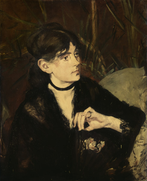 Berthe Morisot with fan / Manet / 1874 à Edouard Manet