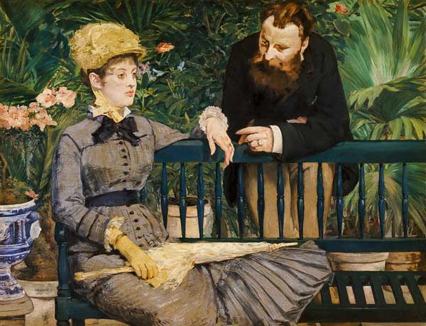 Le couple Guillemet dans la serre. à Edouard Manet