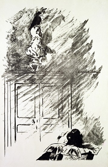 Illustration for ''The Raven'', Edgar Allen Poe à Edouard Manet