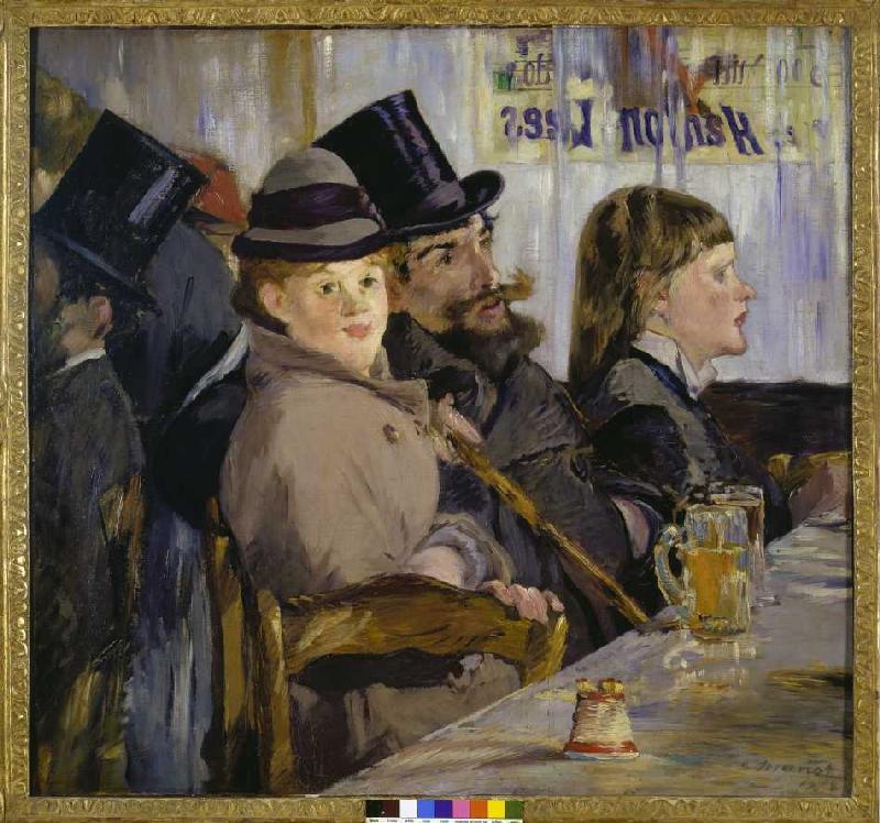 Dans le café à Edouard Manet