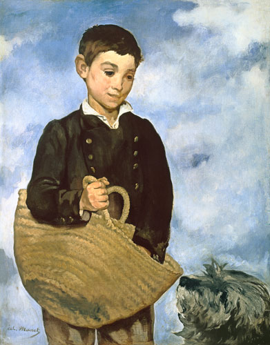 Garçon avec le panier et le chien. à Edouard Manet