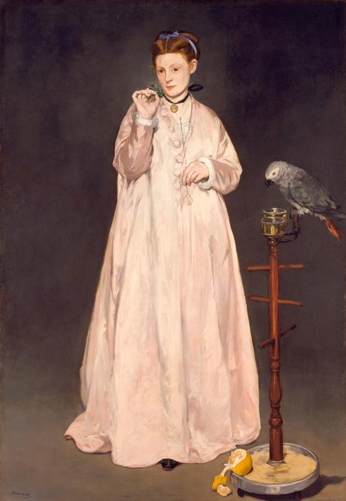Lady with Parrot à Edouard Manet