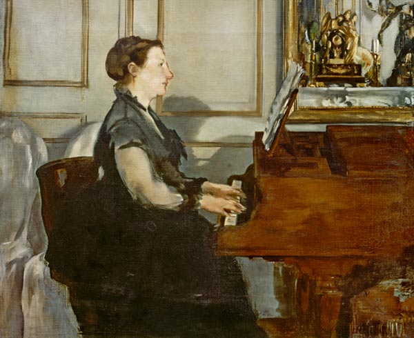 Madame Manet at the Piano à Edouard Manet