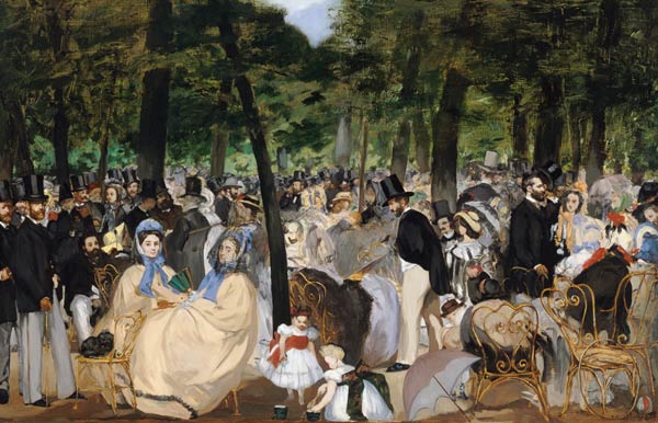 Musique dans le jardin des Tuileries à Edouard Manet