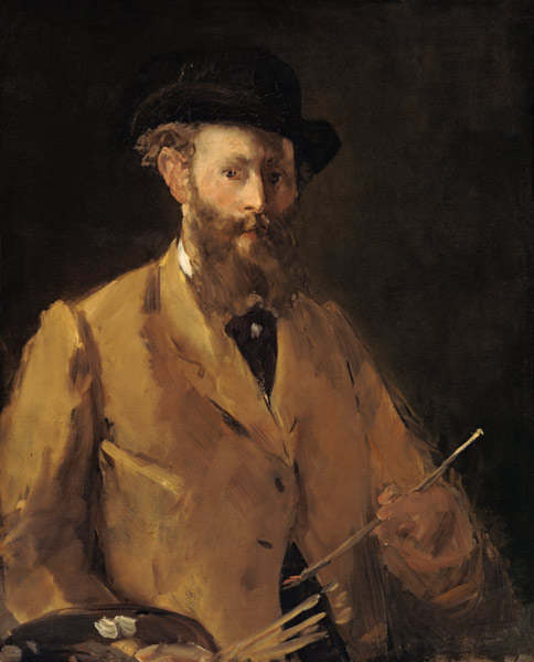 auto-portrait avec la palette à Edouard Manet