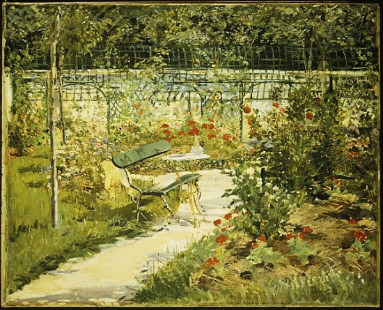 The Bench, The Garden at Versailles à Edouard Manet