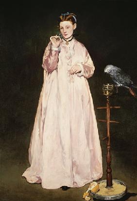 Femme avec le perroquet.