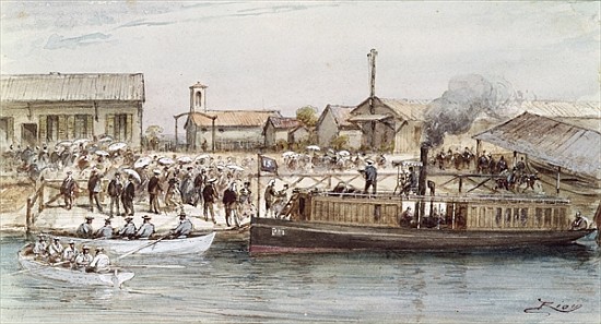 The Inauguration of the Suez Canal the Empress Eugenie (1826-1920) 17th November 1869 à Edouard Riou