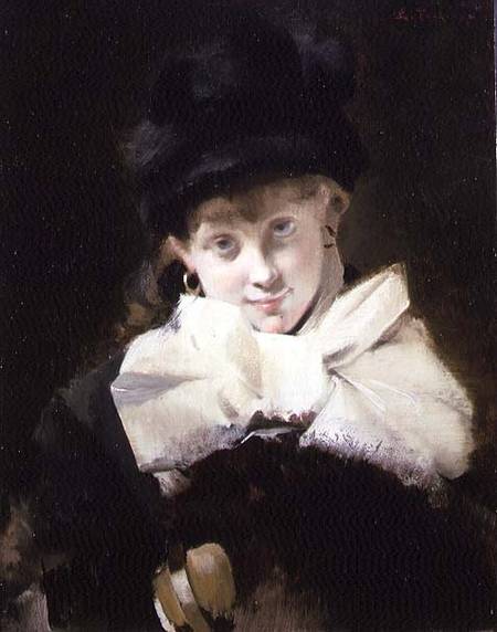 Portrait of a Young Girl à Edouard Toudouze