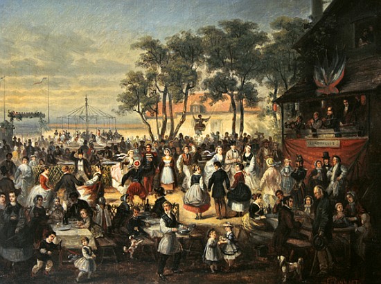 A Fete at Saint-Cloud c. 1860 à Edouard Vaumort