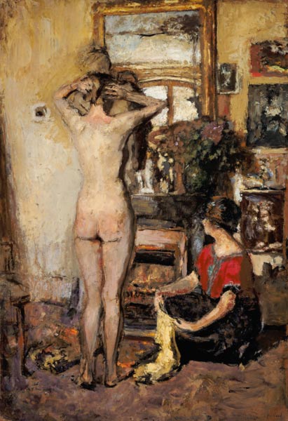 nu féminin devant des miroirs à Edouard Vuillard